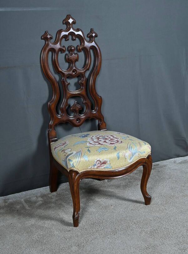 Chaise de nourrice en acajou, époque Napoléon III – 2ème moitié du XIXème s.