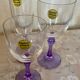 18 verres en cristal série Lilas vintage
