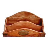 Wood and brass mail rack