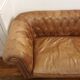 3-seater chesterfield sofa in tan leather