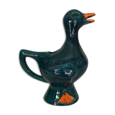 Blue duck pitcher in earthenware, Poet Laval circa 1960