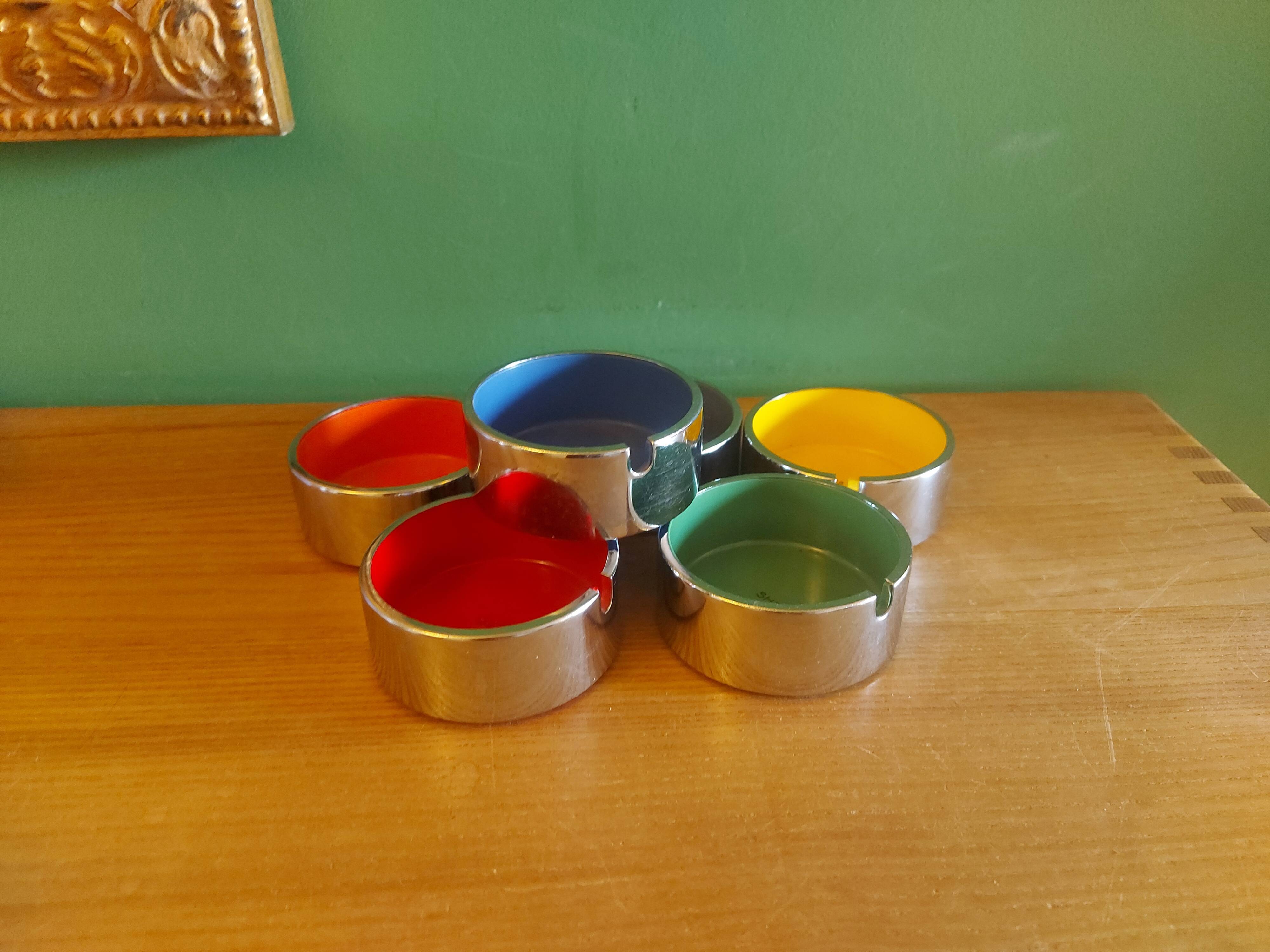 Set of 6 vintage isamu kenmochi ashtrays, edited for shell