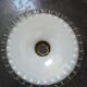 Lampshade suspension in opaline toothed white years 40 claw brass small model Ø 20.5 cm