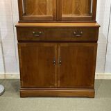 English two-body yew display case from the 1980s