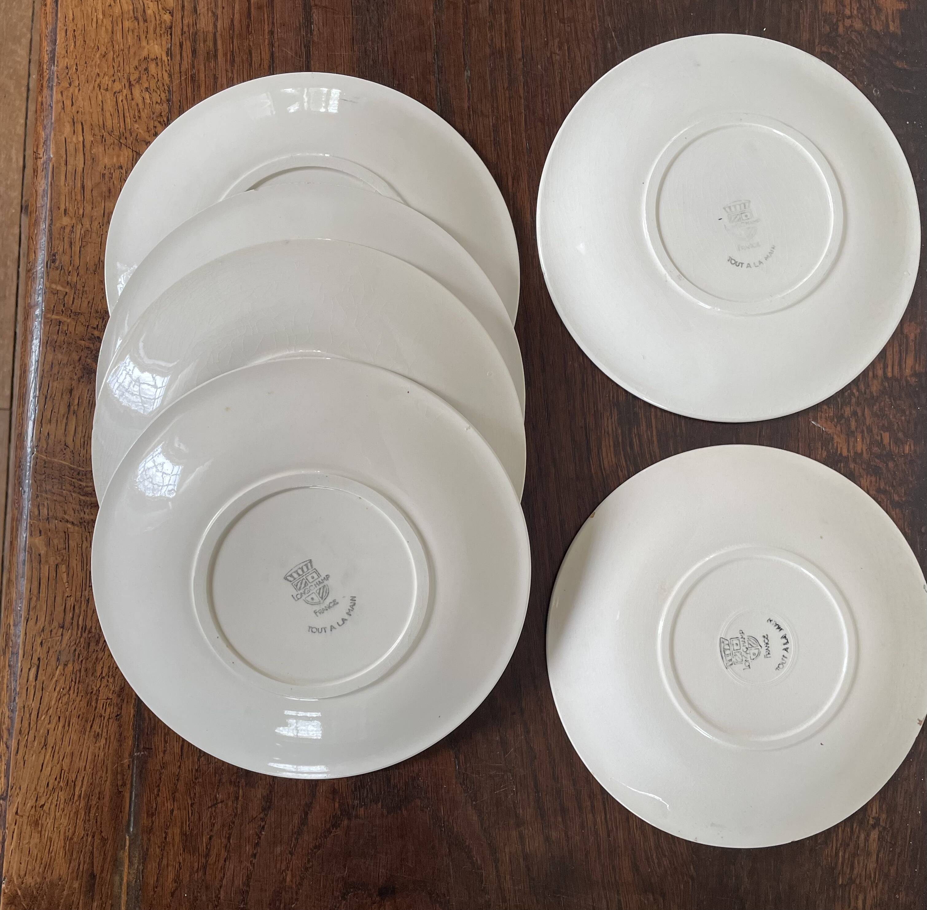 Longchamp dessert plates and oval dish
