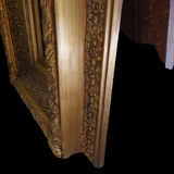 Oil on wood signed gilded frame XX centuries