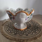 Vintage fruit bowl in Italian faience from BASSANO – Signed