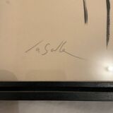 Original drawing signed C. La Salle - Stylised nude - 20th century.