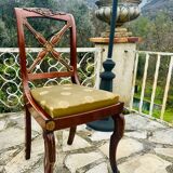 Solid mahogany chair, Restoration period, 19th century