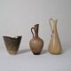 Collection of 3 ceramic vases by Gunnar Nylund Rörstrand Sweden, 1950s.