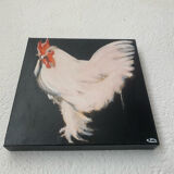 Coq portrait à l’huile sur toile