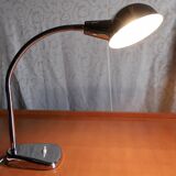 Large Art Deco chrome lamp on flexible and adjustable.