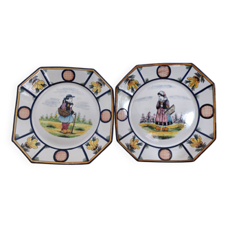 Lot of Henriot Quimper plates