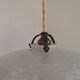 French Vintage 1930s White Frilled Clichy Glass Lampshade Ceiling Light