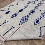 Azilal Vintage Rug 276x180 cm - Blue Geometric Patterns