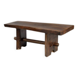Brutalist teak coffee table