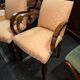 Pair of Art Deco bridge armchairs - horseshoe seat - 1930s