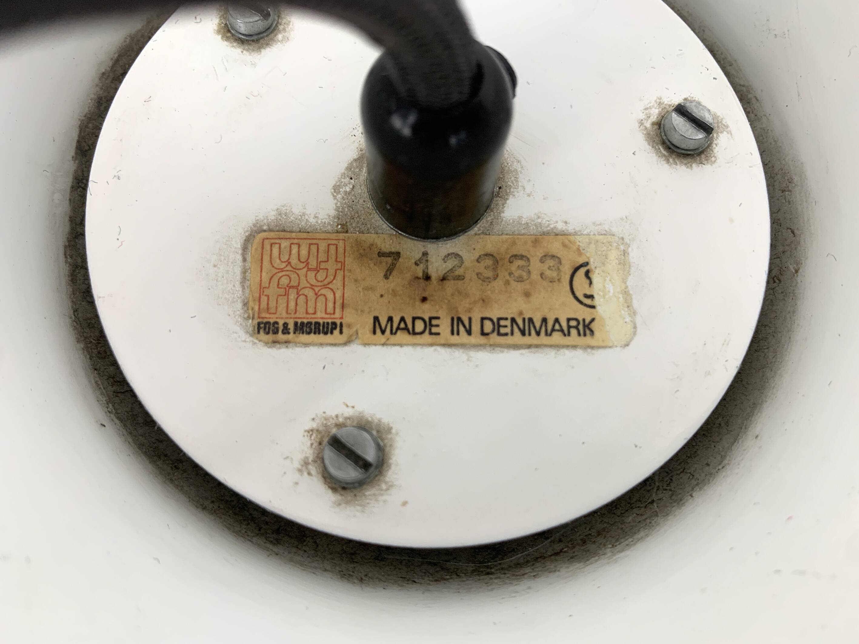 Scandinavian pendant light Radius Design Eric Balslev, Fog & Morup Denmark