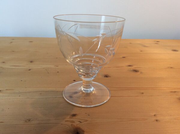 7 verres en cristal anciens