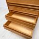 1960s vintage mid-century oak tallboy chest of drawers