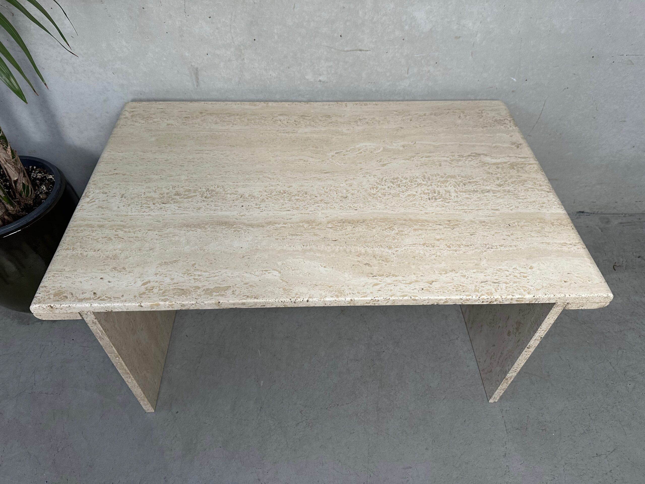 Vintage travertine side table
