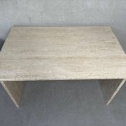 Table d'appoint en travertin vintage