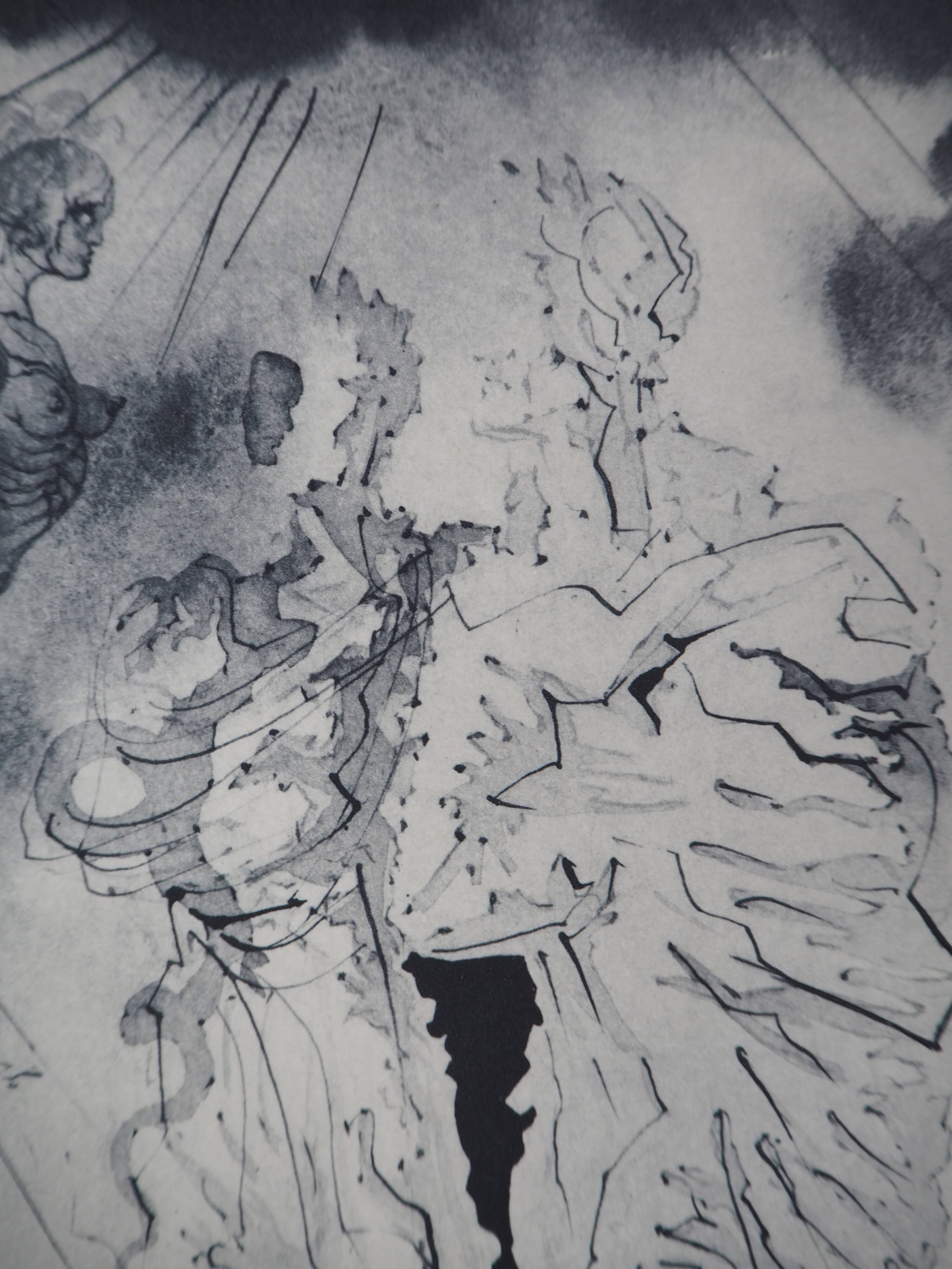 Salvador Dali: Divine Comedy, The Black Devil, signed engraving