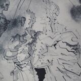 Salvador Dali: Divine Comedy, The Black Devil, signed engraving