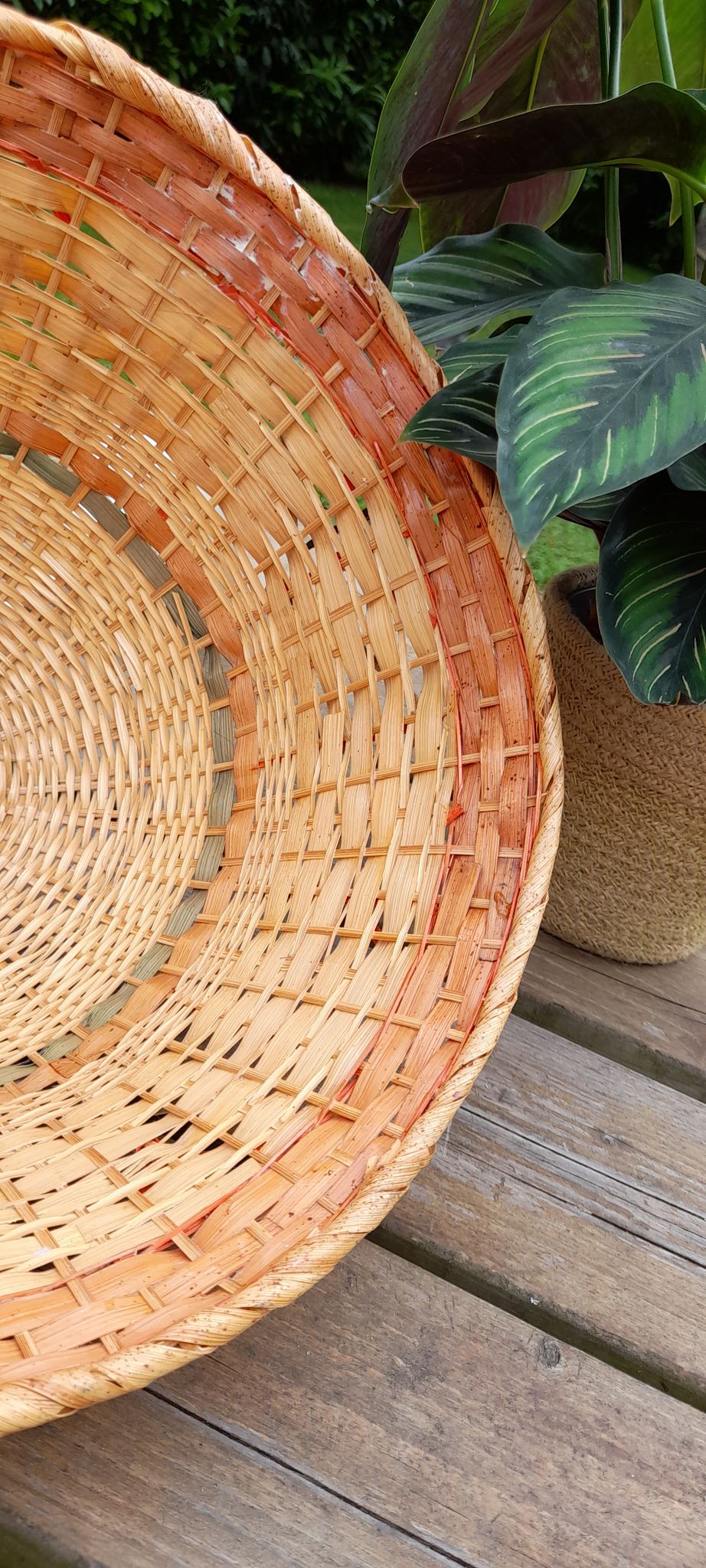 Suspension bell in rattan 3 colors, bohemian spirit seventies6