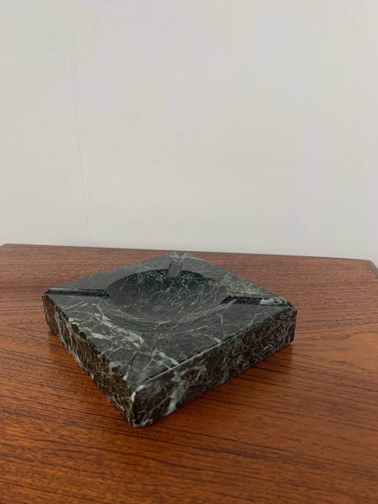 Vintage black marble ashtray, 1970