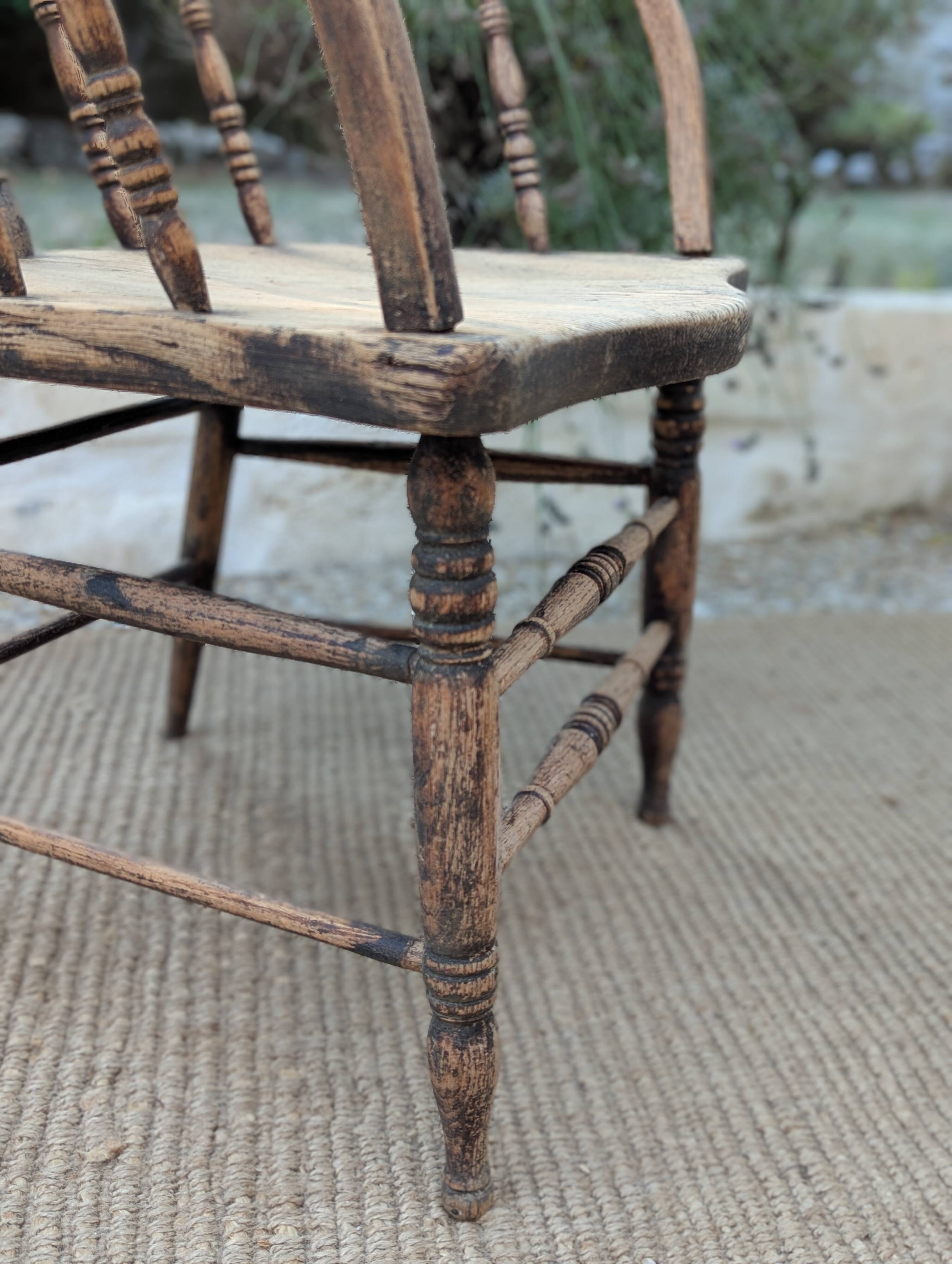 Pair of English captain's armchairs