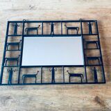 Rectangular mirror in ironwork, Frederick Weinberg