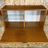 60's 70's oak string shelf module by Kajsa & Nils "Nisse" Strinning Sweden