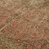 Handmade Oriental Unique 1980s 290 cm x 370 cm Beige Wool Carpet