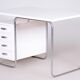 White Bauhaus desk made in 1930s Czechia by Robert Slezak