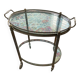 Glass and meral coffee table