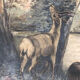 Old painting oil on canvas signed and dated 36
