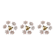 Set of 3 Charming Murano Vintage Ceiling Light Pink Flowers, 1970s