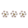 Set of 3 Charming Murano Vintage Ceiling Light Pink Flowers, 1970s