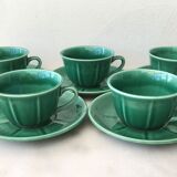 Set of 5 cups of coffee from the 60s