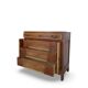 Commode de style Art Déco en bois de cerisier et noyer.