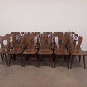 Set of 6 brutalist bistro chairs