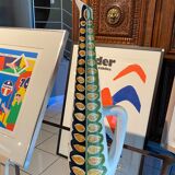 Ceramic pitcher with leaf decorations