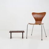 Rustic hand crafted wooden stool, France ca. 1880