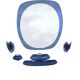 Cobalt blue bathroom set, attributed to Fontana Arte, 1970.