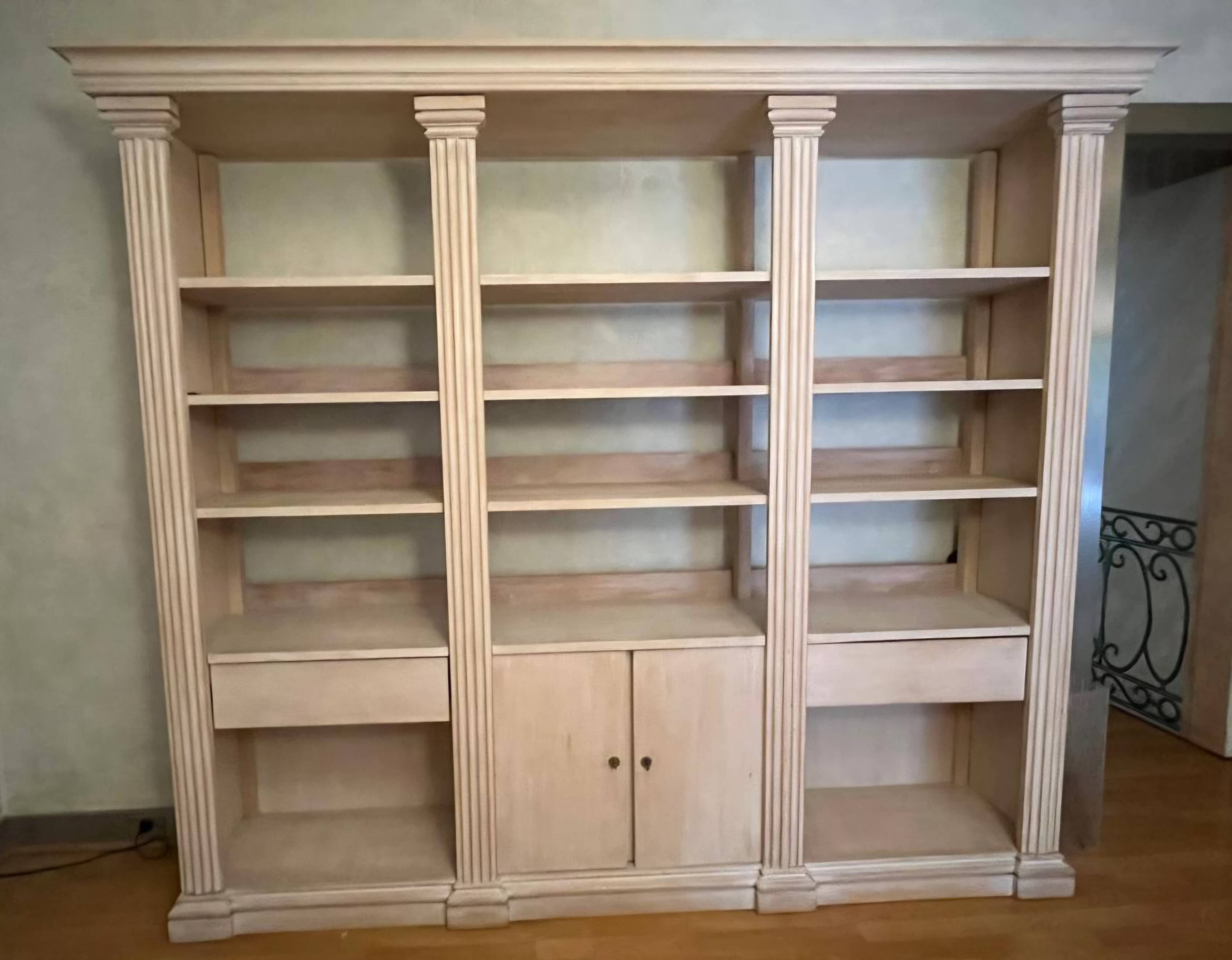Cerused oak library - High-end