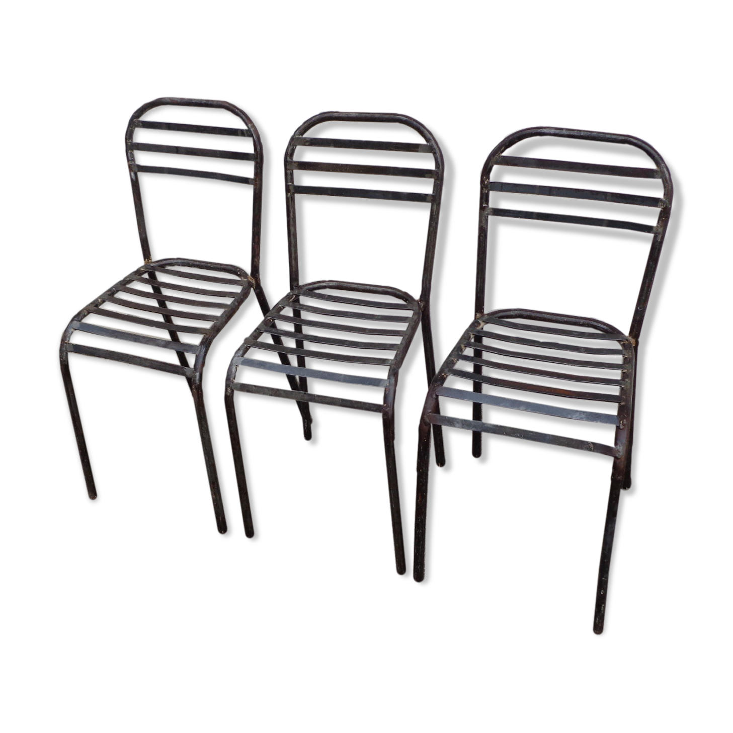 Metal deck chairs