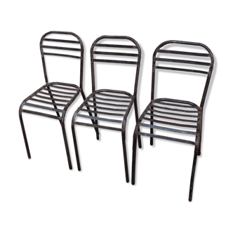 Metal deck chairs