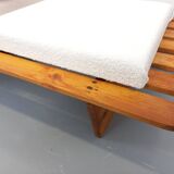 Pair of vintage  Perriand style  pine benches