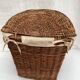 Vintage wicker laundry basket dimension: height -48cm- width -36cm- depth -23cm-